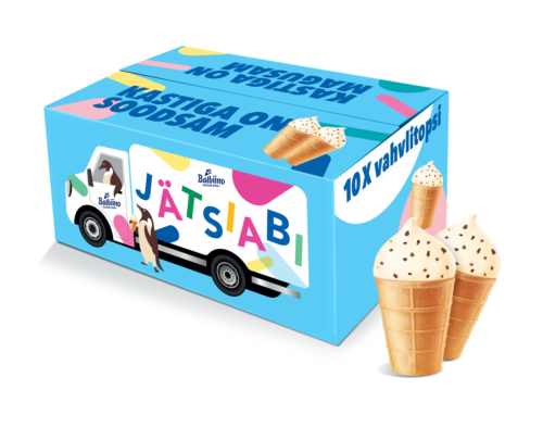 Jätsiabi kastiga koorejäätis