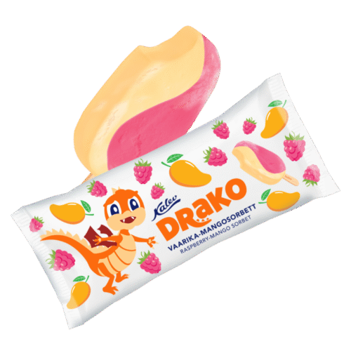 Drako vaarika mango sorbett püreest