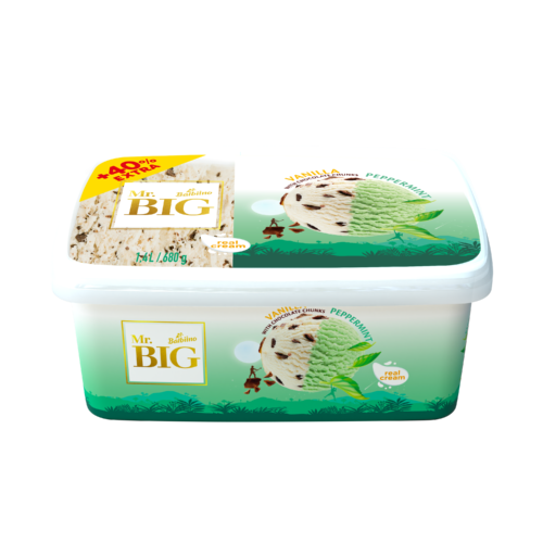 MR.BIG Peppermint and vanilla dairy ice cream with chocolate pieces