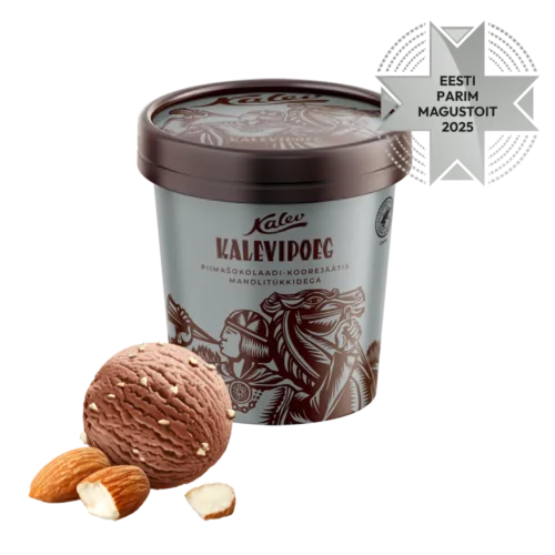 KALEVIPOEG Piimašokolaadi-koorejäätis mandlitükkidega